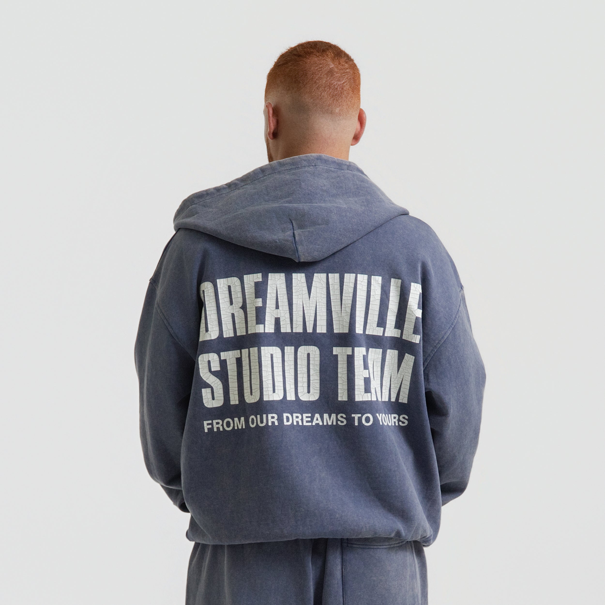 STUDIO TEAM ZIP UP HOODIE WASHED BLUE – Dreamville Official Store