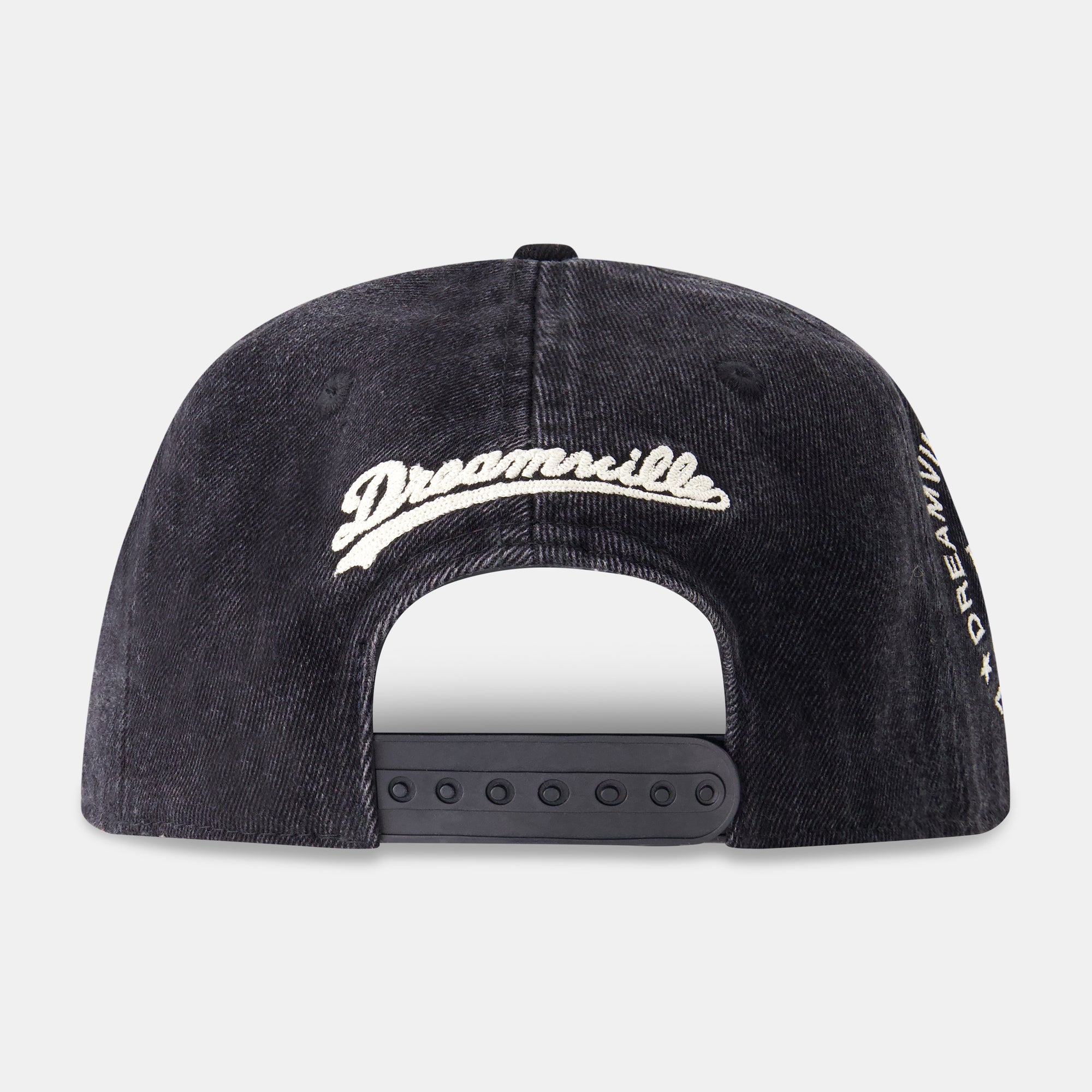 DM LOGO WASHED BLACK DENIM HAT